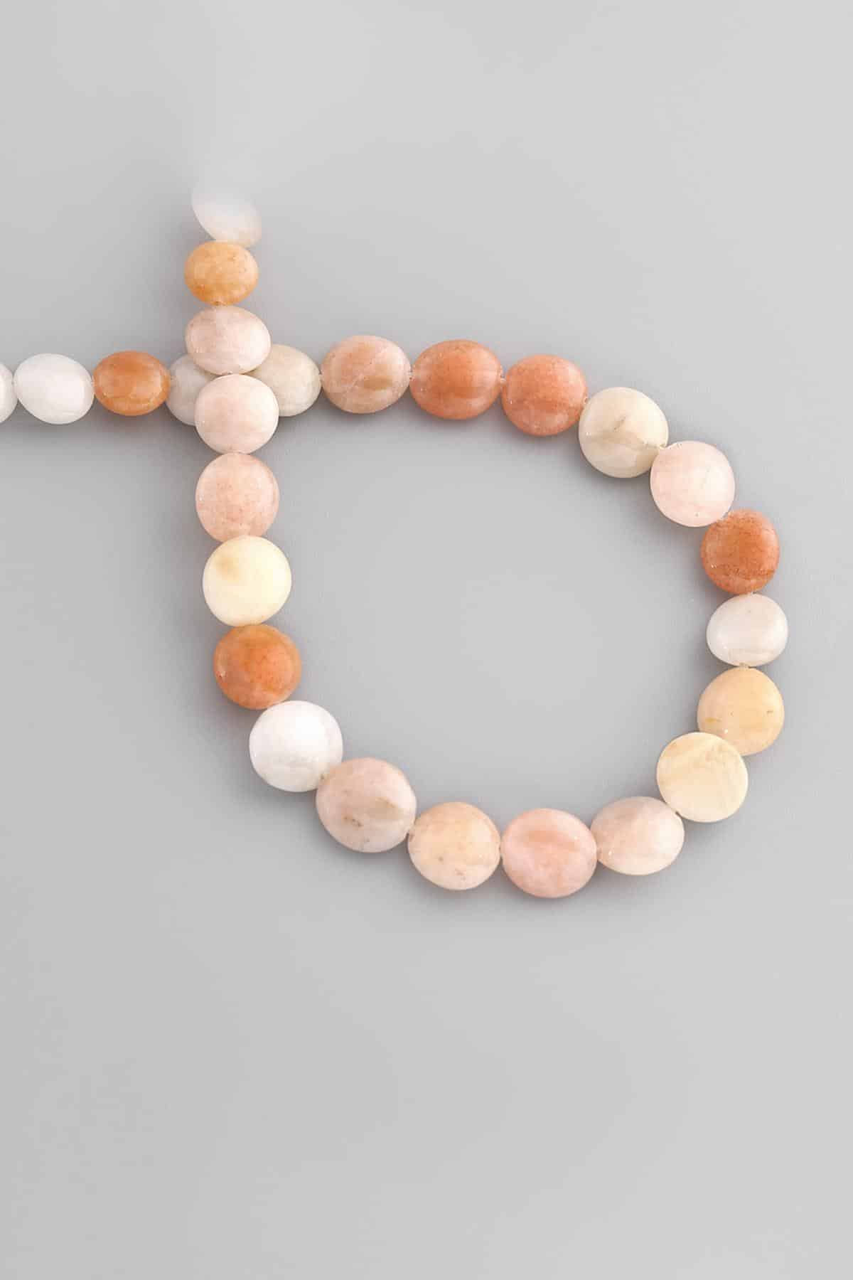 Agate Natural Stone Circle Cut 10mm String Of Beads