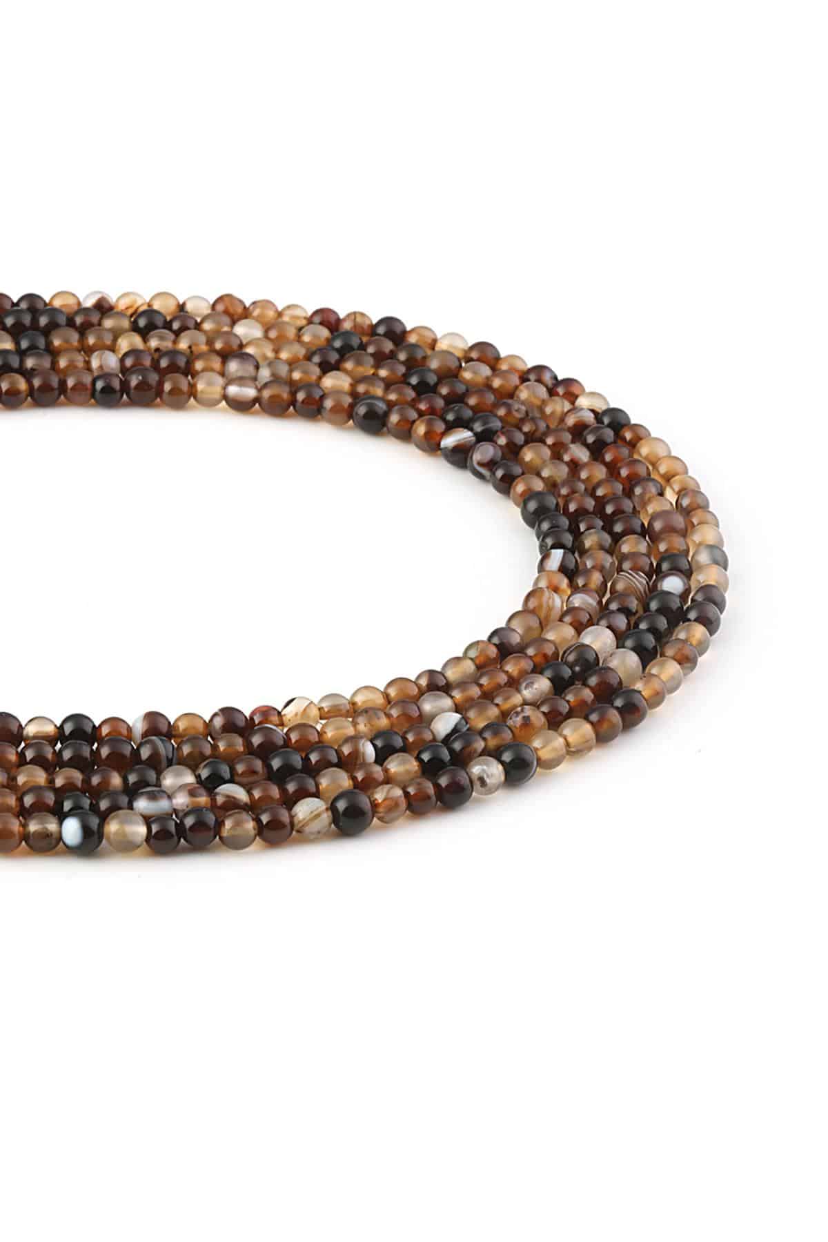 Agate Natural Stone 4mm String Of Beads