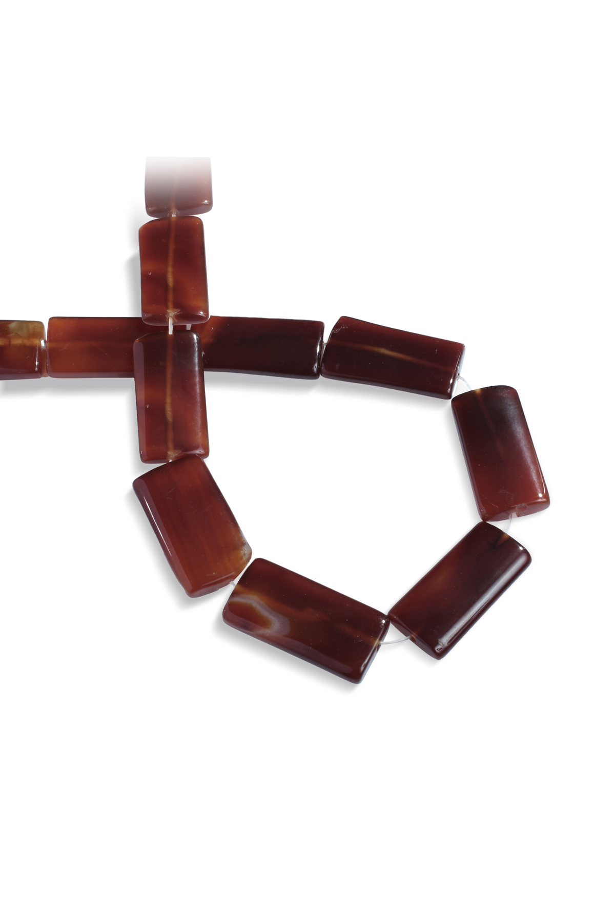 Akik Doğal Taş Kızıl Dikdörtgen Kesim 20x40mm Dizi