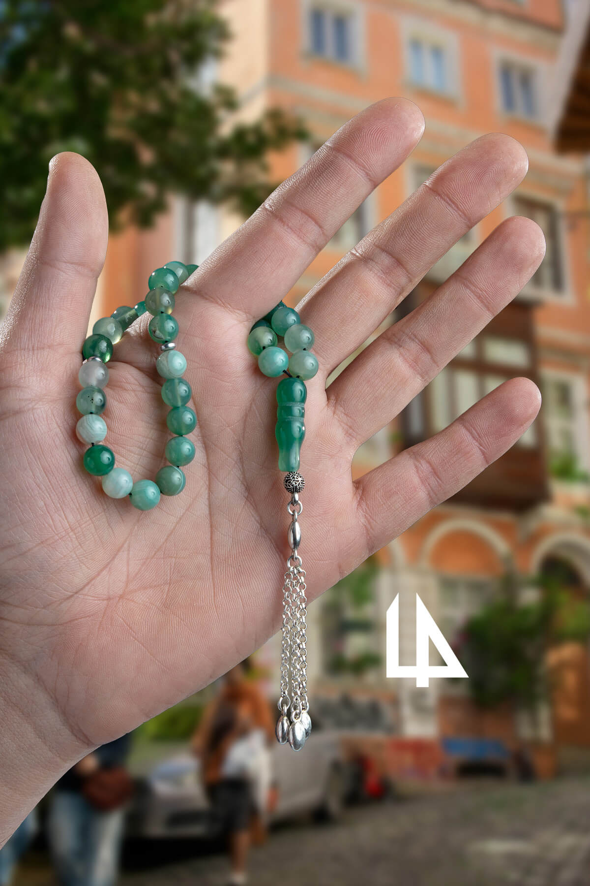 Akik Doğal Taş Küre Kesim 33 lü 8mm Tesbih