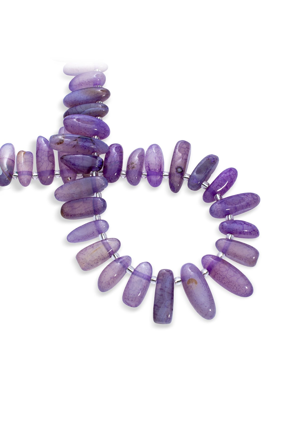 Akik Doğal Taş Mor Diş Kesim Dizi