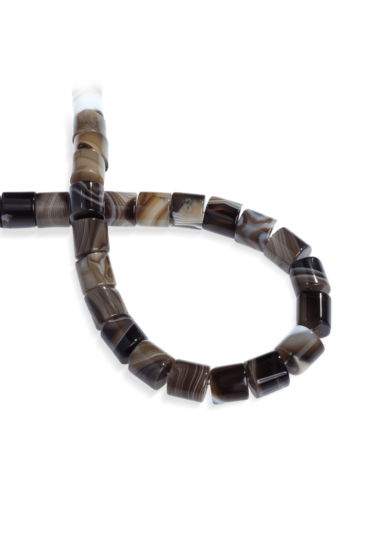Akik Doğal Taş Silindir Kesim 15x15mm Dizi