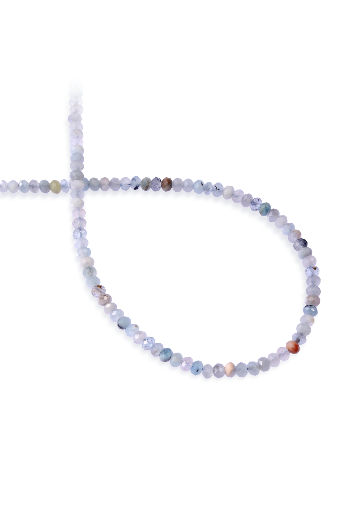 Akuamarin Doğal Taş Faset Rondela Kesim 4x3mm Dizi