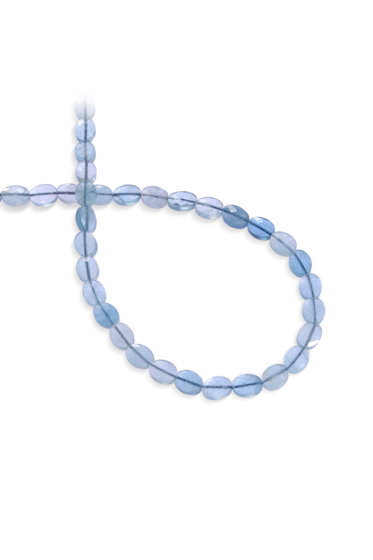 Akuamarin Doğal Taş Oval Faset Kesim 6x8mm Dizi