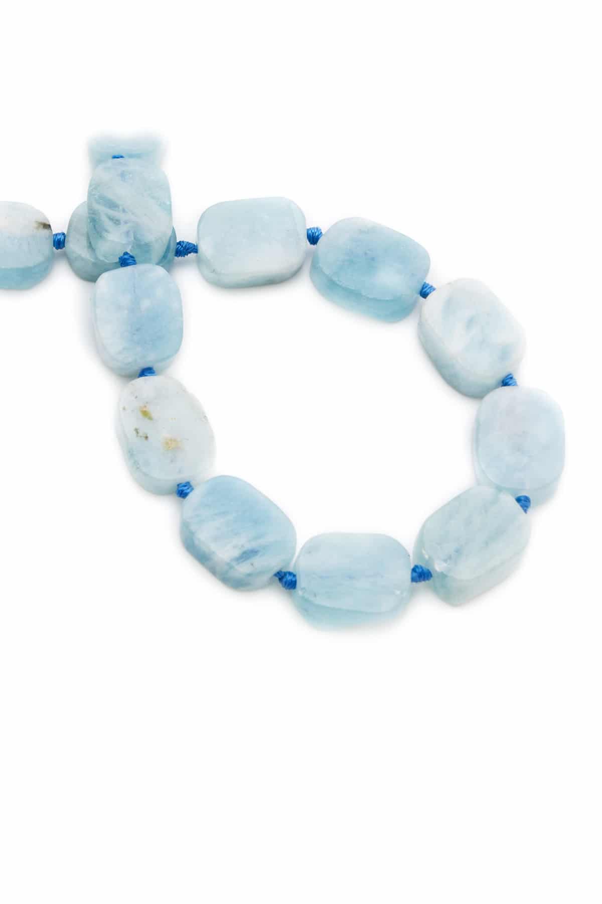 Akuamarin Doğal Taş Oval Kesim Dizi