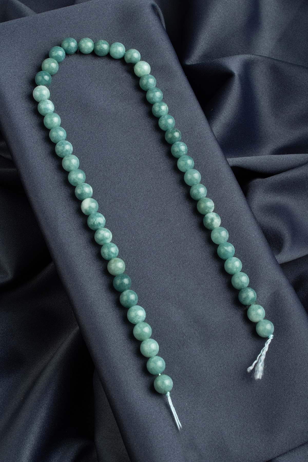 Akuamarin Doğal Taş Parlak Küre Kesim 8mm Dizi [B+]