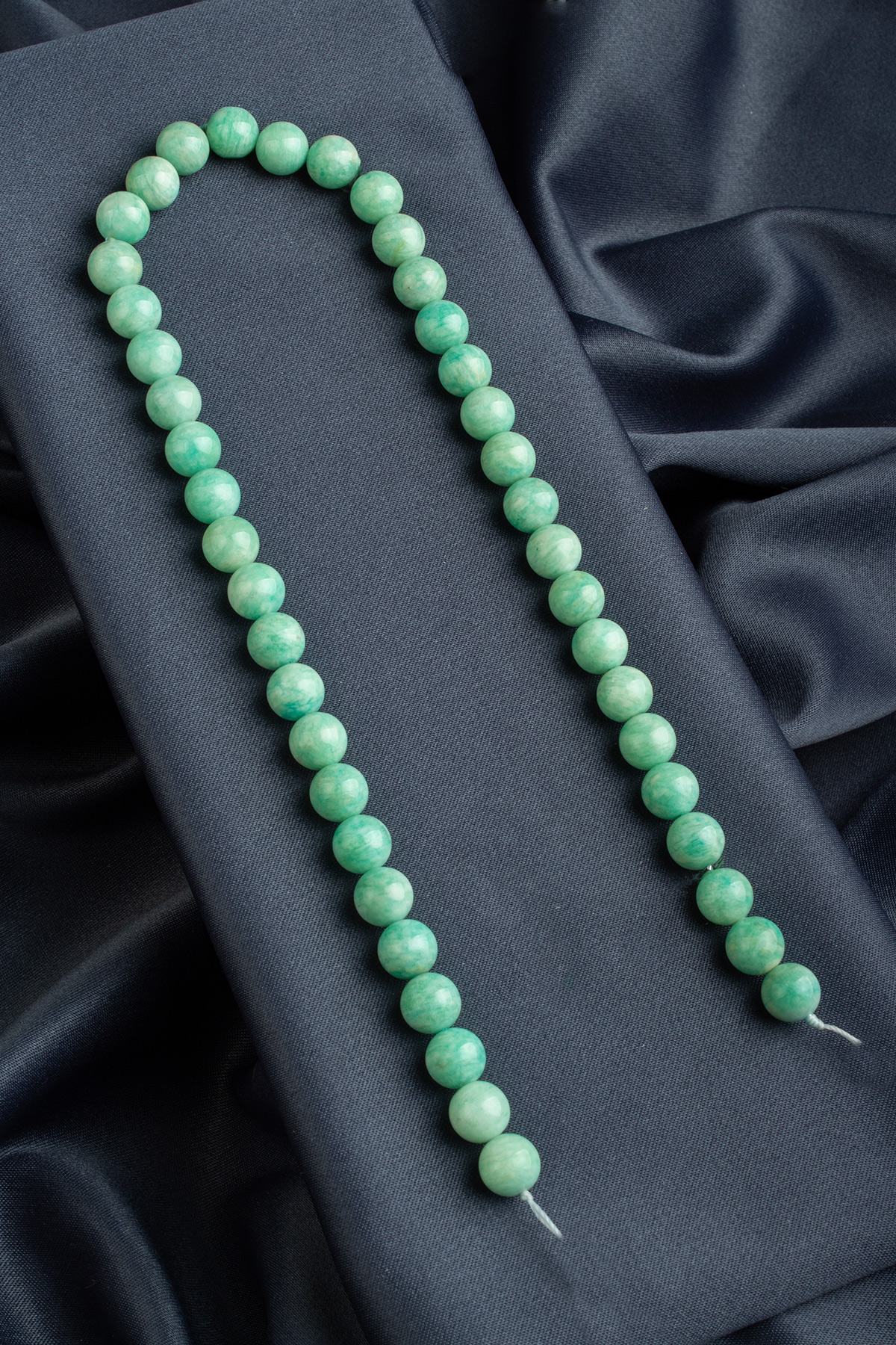 Amazonite Natural Stone Shiny Globe Cut 8mm String Of Beads