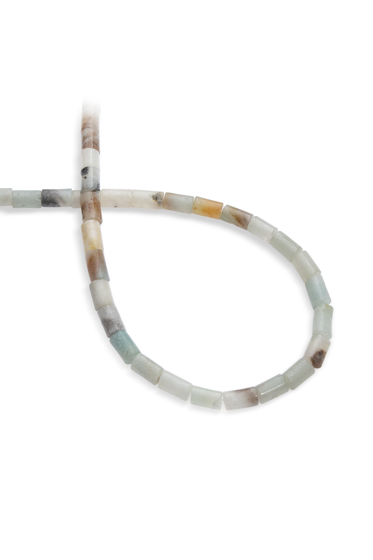 Amazonit Doğal Taş Silindir Kesim 5x8mm Dizi