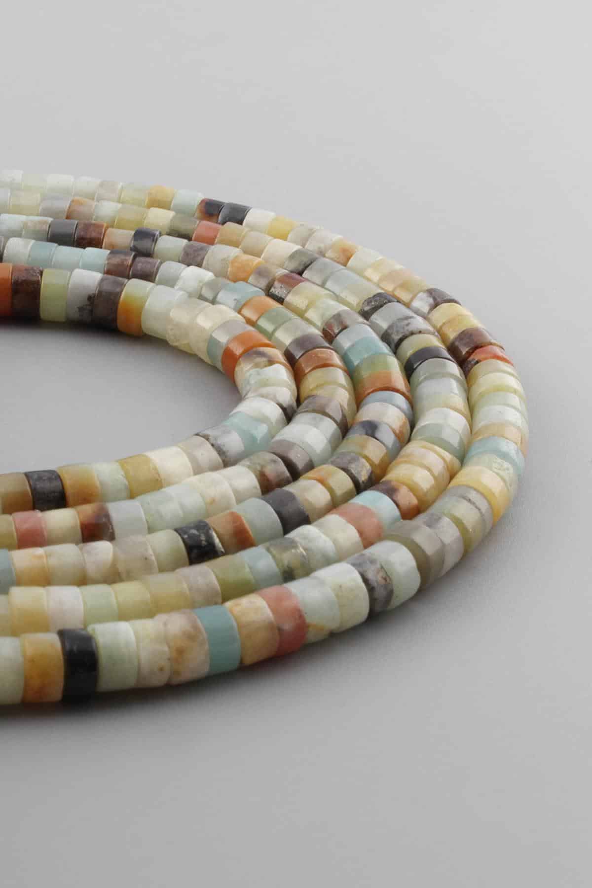 Amazonit Taşı Parlak Dore Kesim 6x3mm Dizi [AA]