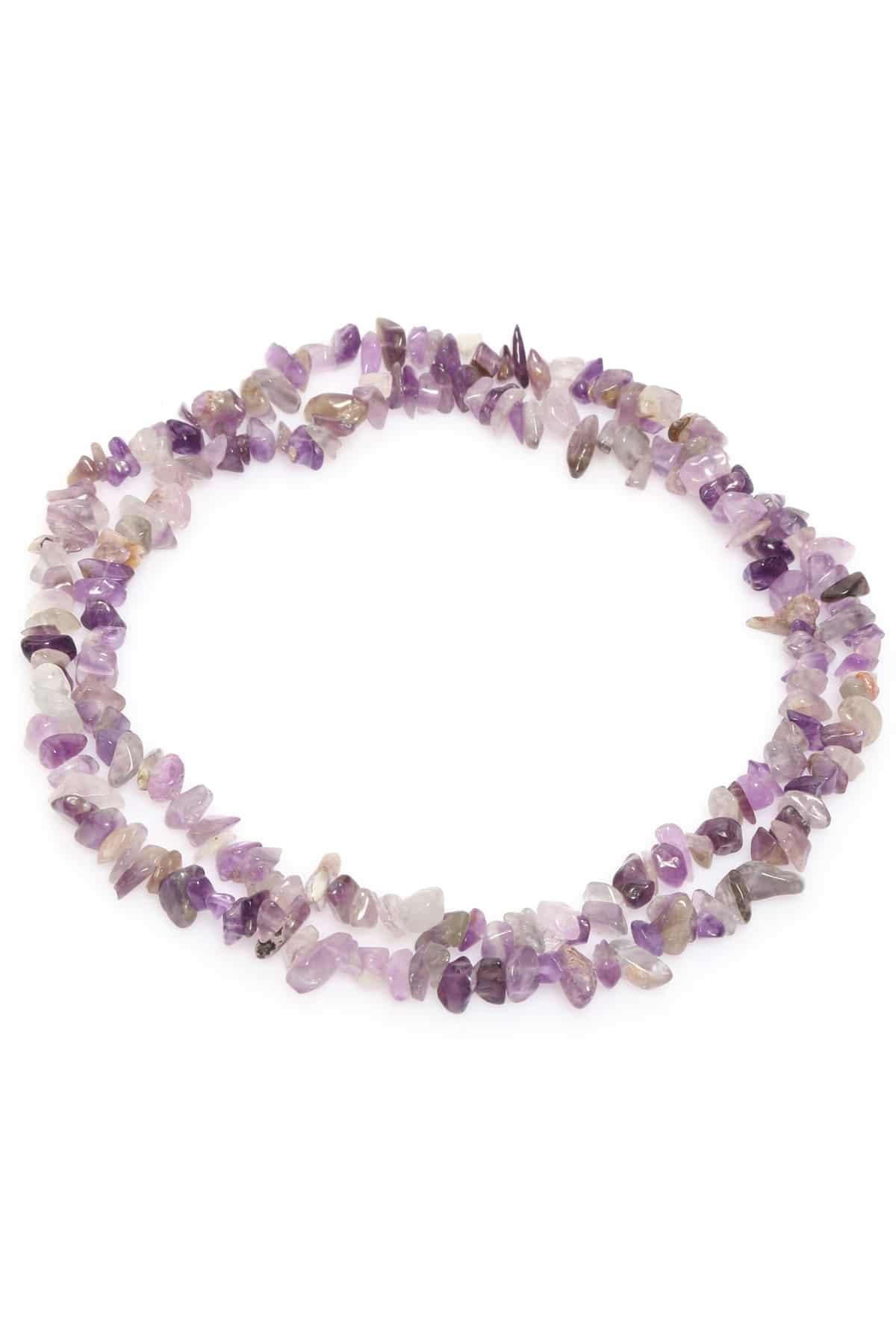 Ametist Doğal Kırık Taş Parlak Mor Dizi AB