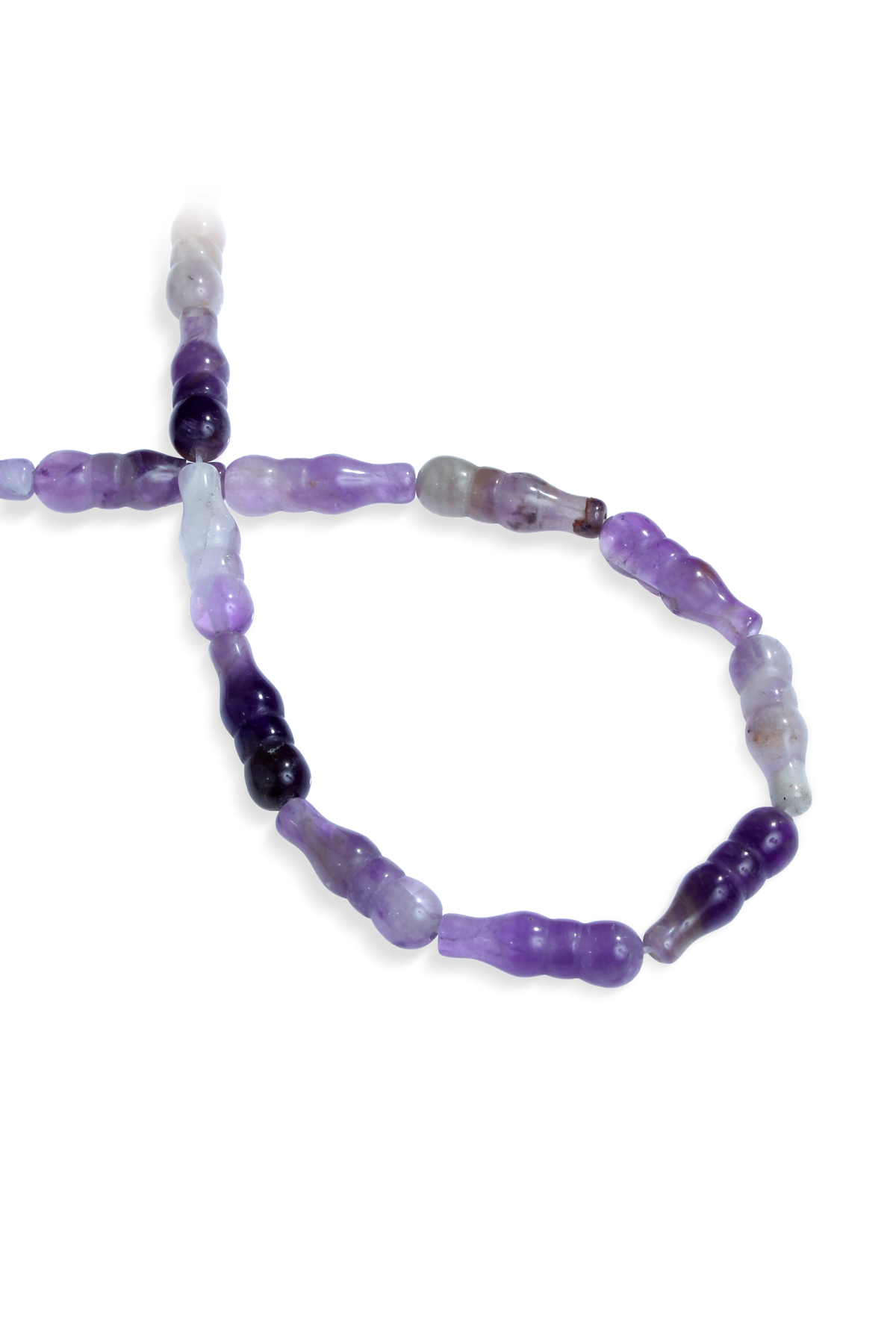 Ametist Doğal Taş İmame Kesim 8x24mm Dizi