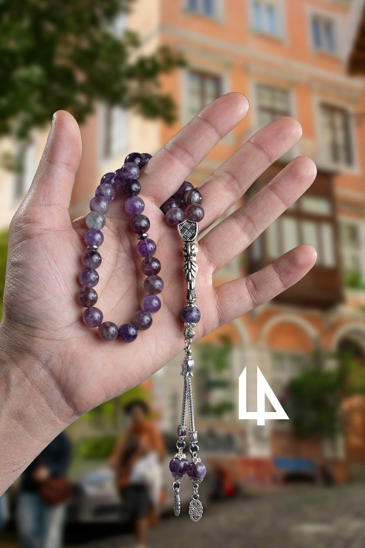 Ametist Doğal Taş Küre Kesim 33 lü 10mm Tesbih