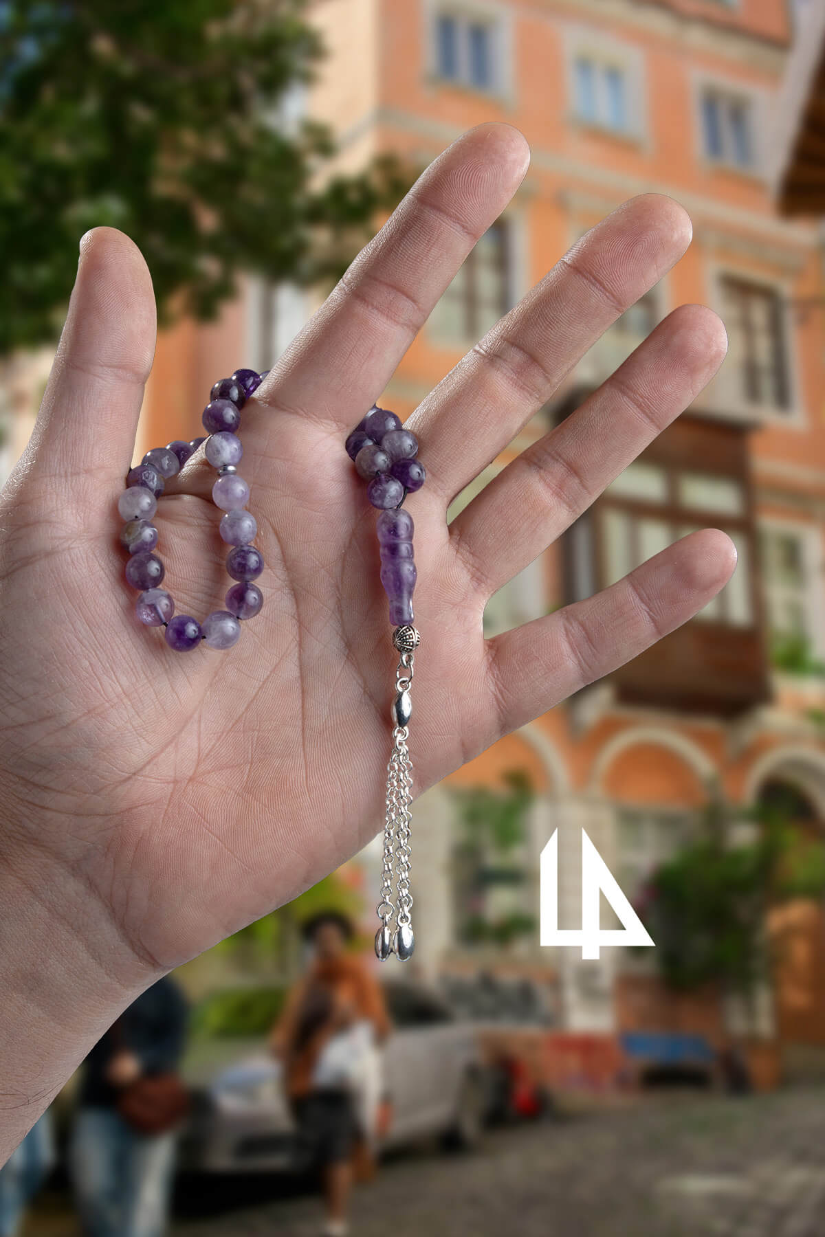 Ametist Doğal Taş Küre Kesim 33 lü 8mm Tesbih