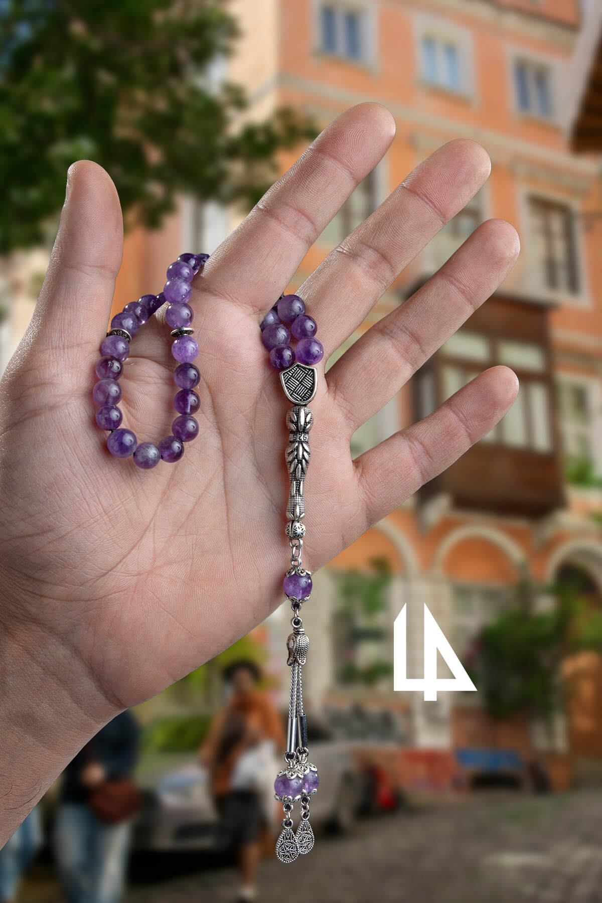 Ametist Doğal Taş Küre Kesim 33 lü 8mm Tesbih