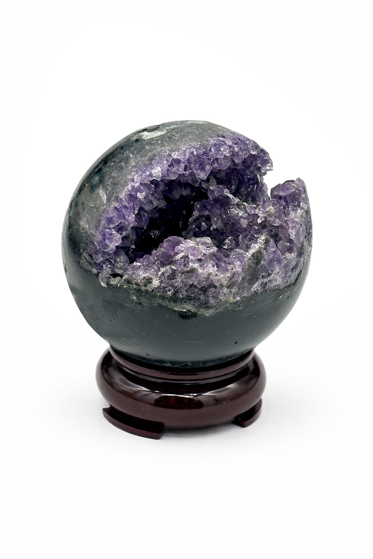 Ametist Taşı Deliksiz Küre Kesim Ham Kütle Dekoratif Obje - 312 Gram