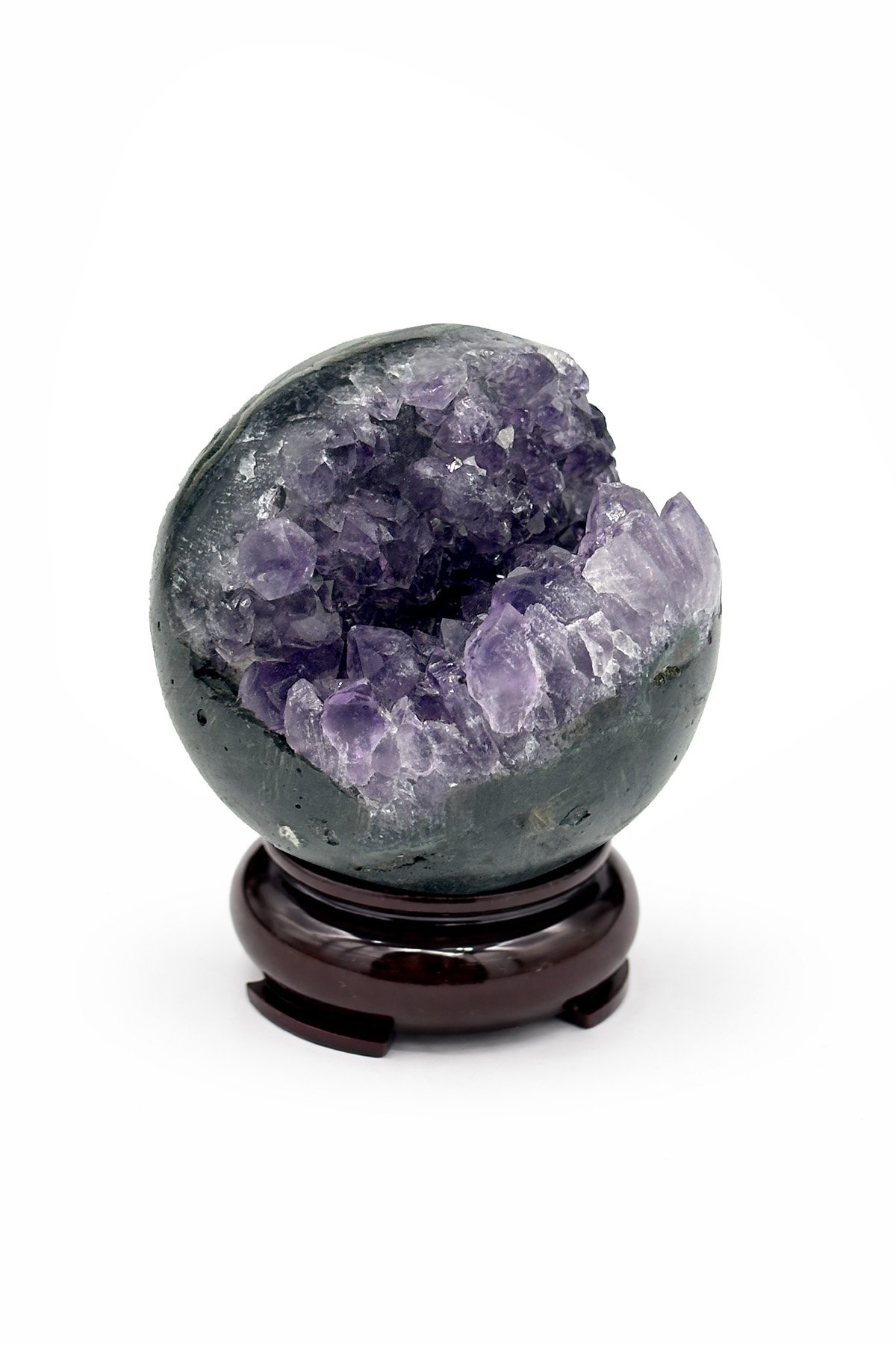 Ametist Taşı Deliksiz Küre Kesim Ham Kütle Dekoratif Obje - 311 Gram