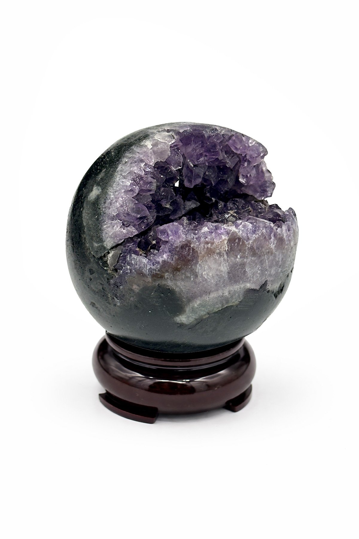 Ametist Taşı Deliksiz Küre Kesim Ham Kütle Dekoratif Obje - 237 Gram