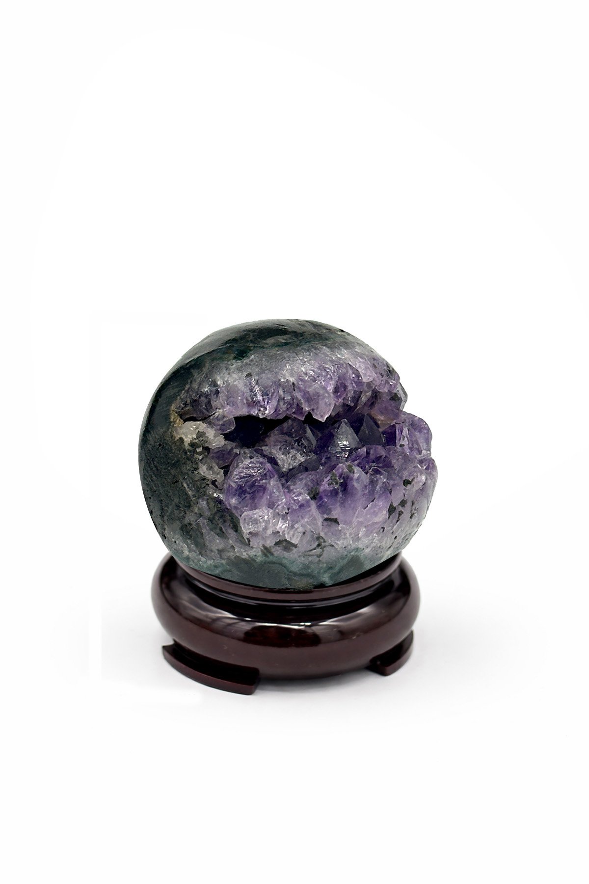 Ametist Taşı Deliksiz Küre Kesim Ham Kütle Dekoratif Obje - 119 Gram
