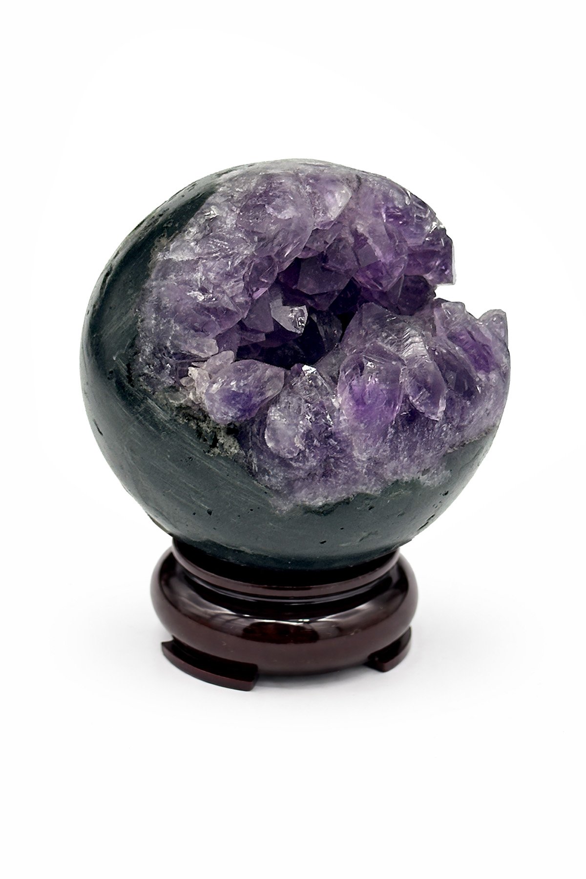 Ametist Taşı Deliksiz Küre Kesim Ham Kütle Dekoratif Obje - 268 Gram