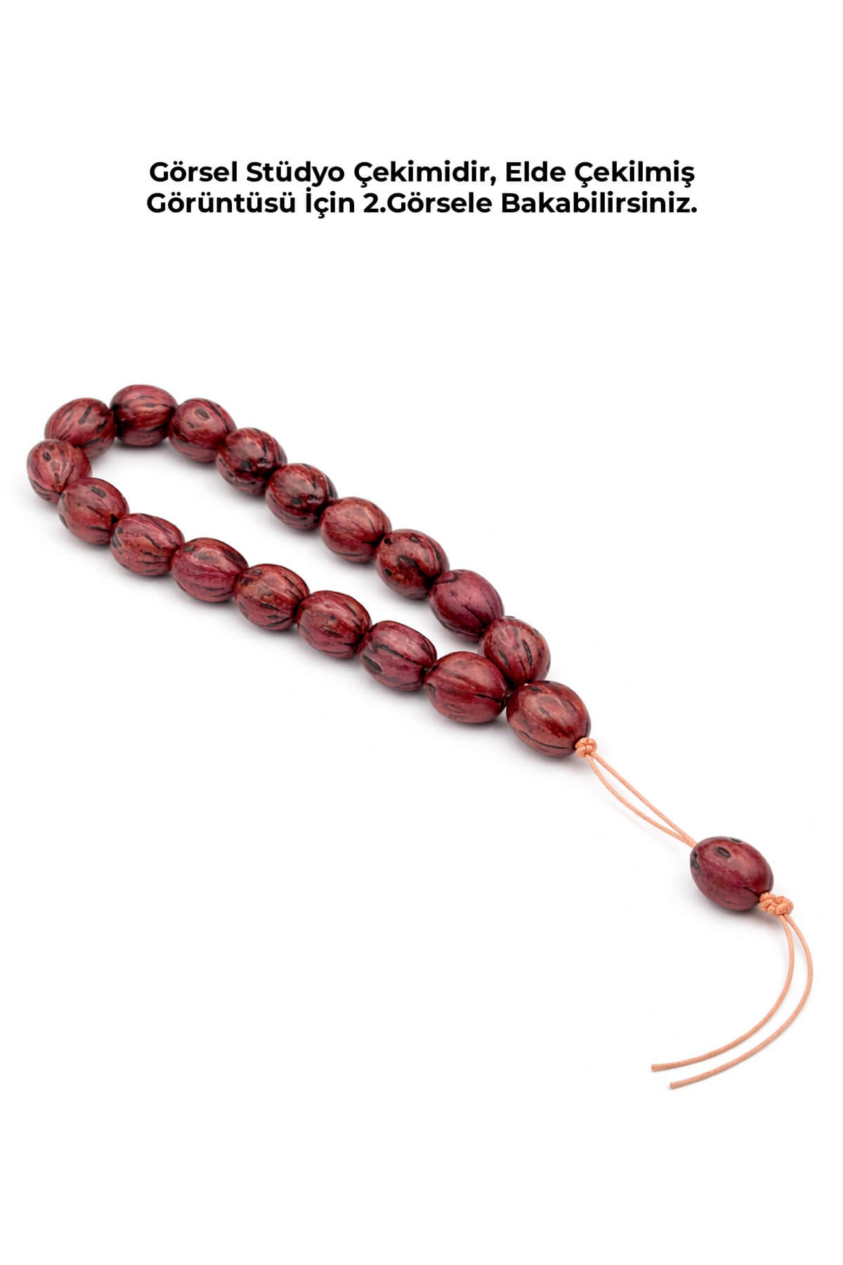 Andız Ağacı Kırmızı Renkli Kokulu 20 li Tesbih