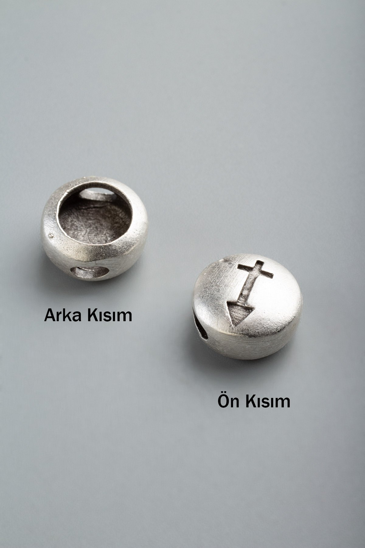 Antik Gümüş Yuvarlak Yay Burç Tek Delik 11x5mm Takı Aparatı