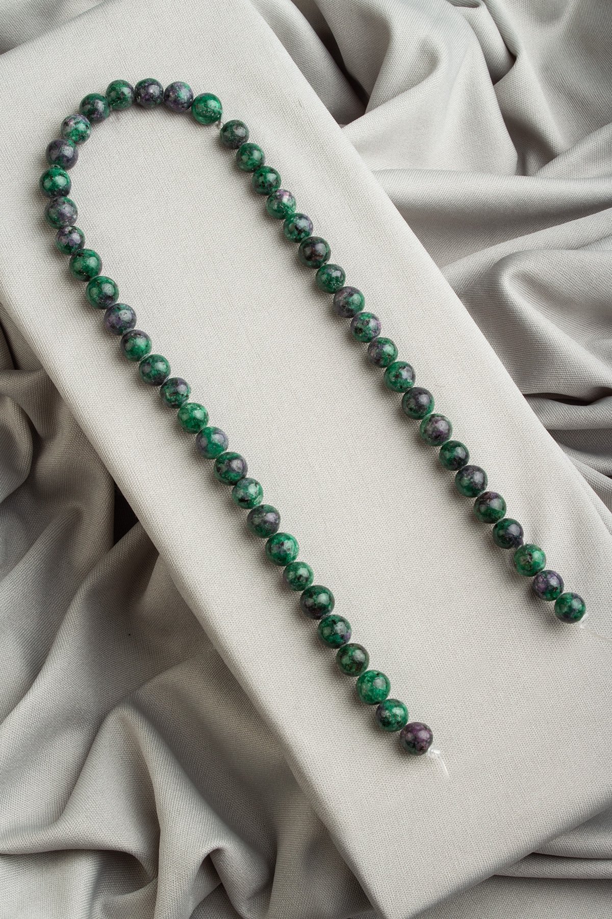 Anyolit Doğal Taş Parlak Küre Kesim 8mm Dizi AB