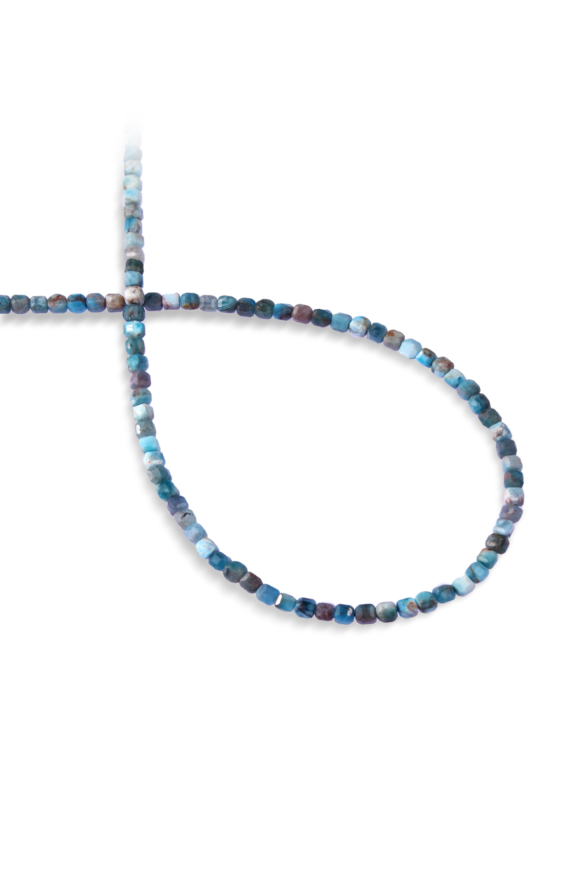 Apatit Doğal Taş Faset Küp Kesim 3.5mm Dizi