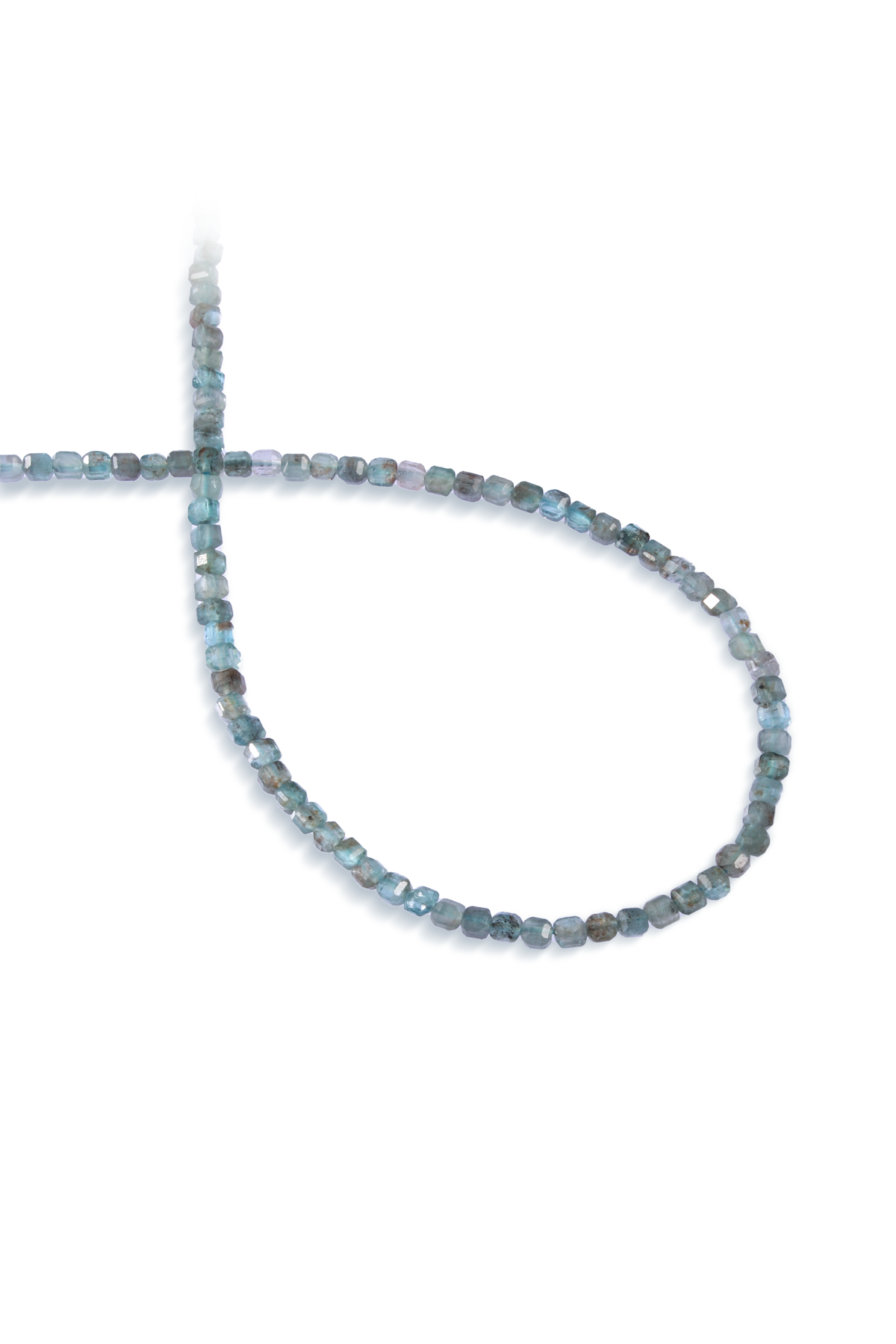 Apatit Doğal Taş Faset Küp Kesim 3.5mm Dizi