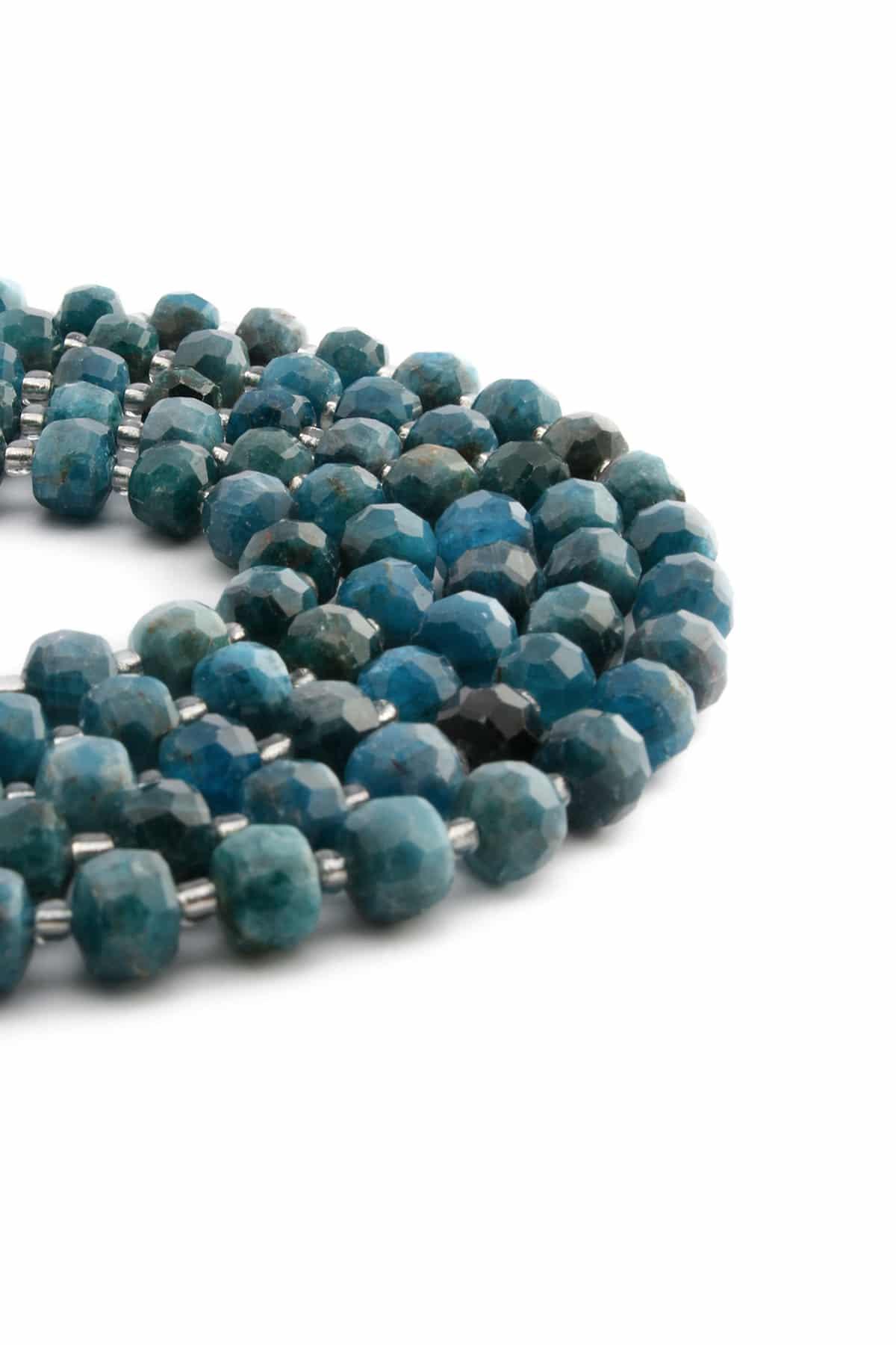 Apatit Taşı Parlak Dore Kristal Kesim 8x7mm Dizi