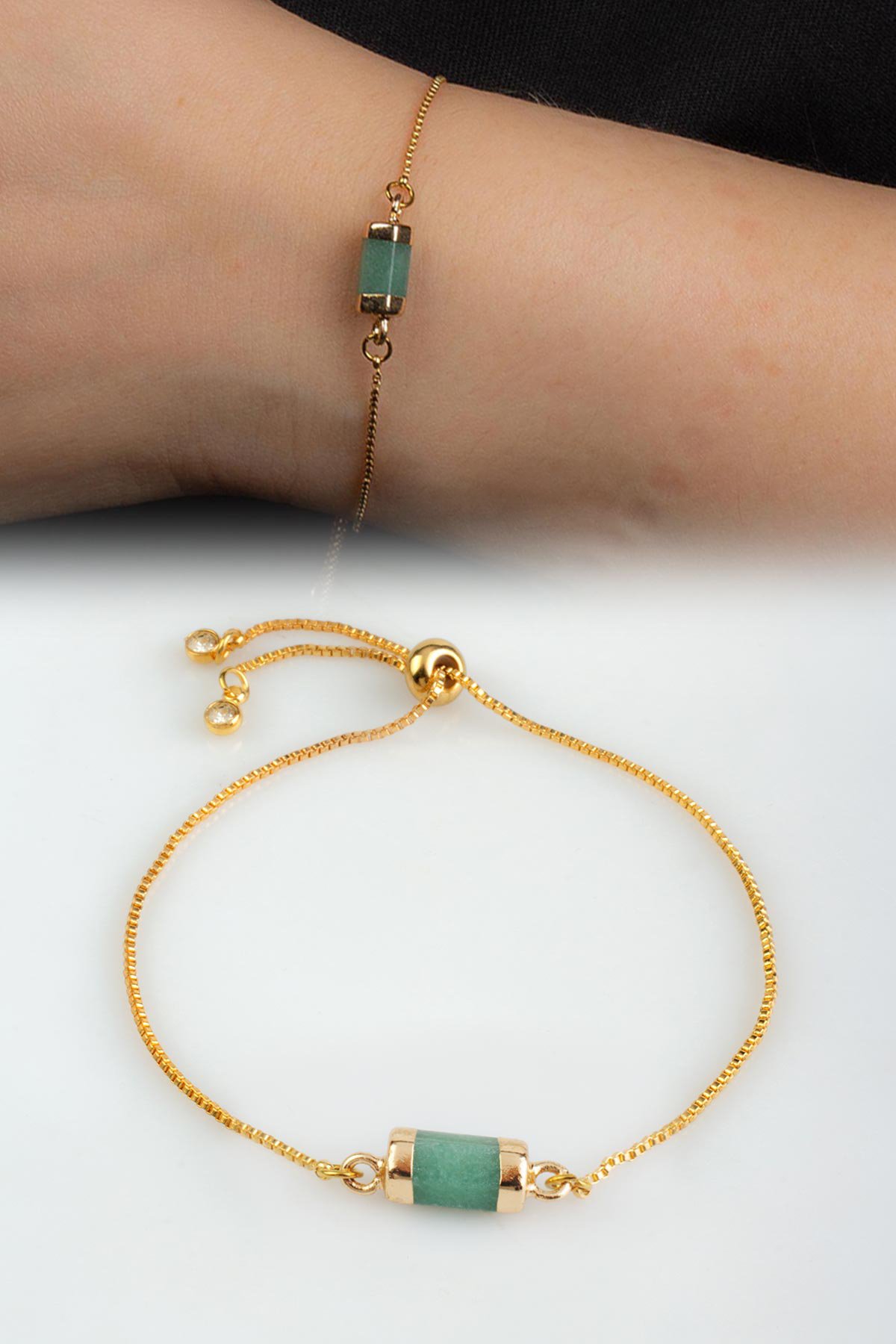 Aventurın Doğal Taş Asansör Sistemli Bileklik