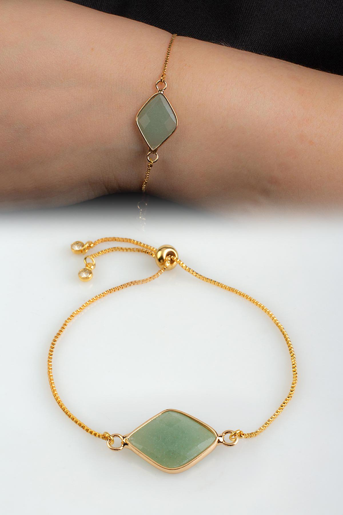 Aventurın Doğal Taş Asansör Sistemli Bileklik