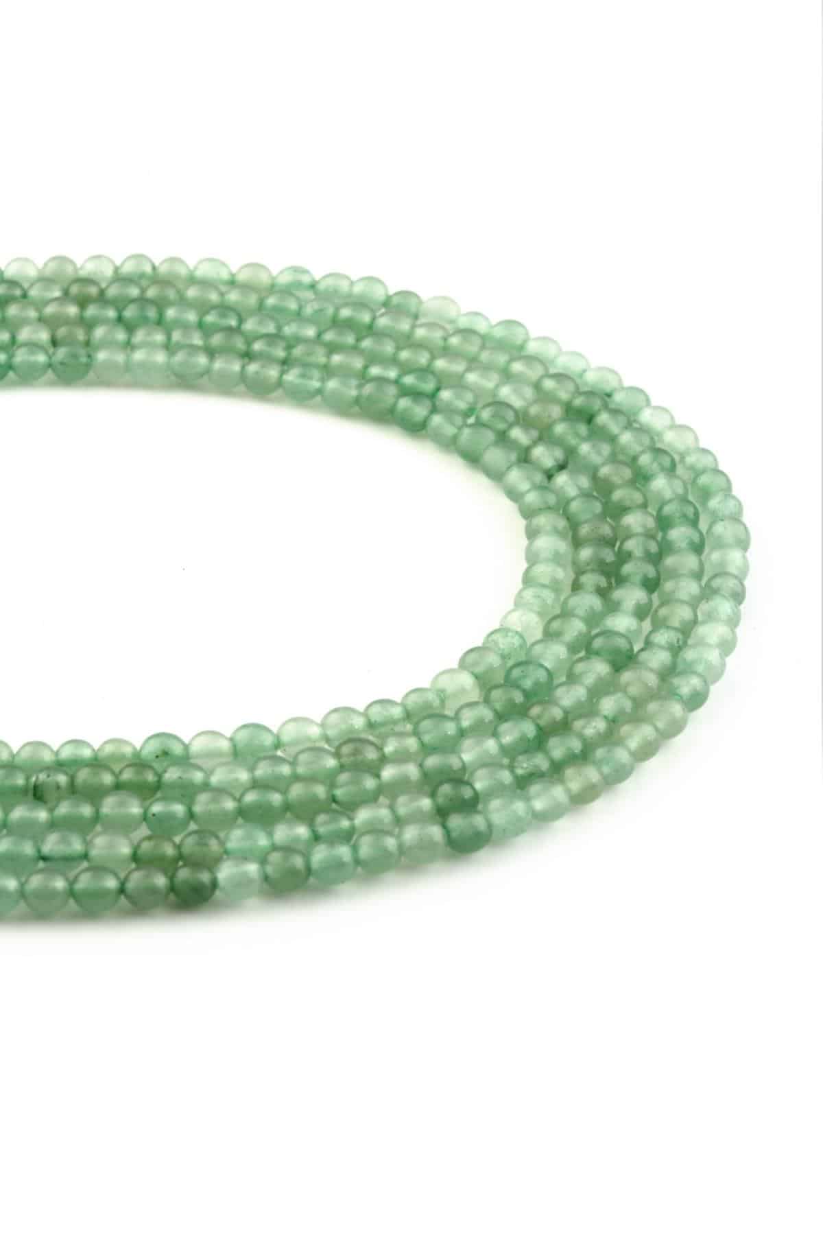 Aventurin Taşı Parlak Küre Kesim 4mm Dizi [AA]