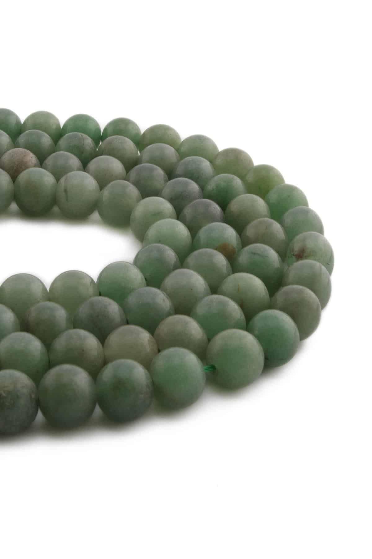 Aventurin Doğal Taş Parlak Küre Kesim 10mm Dizi [AA]