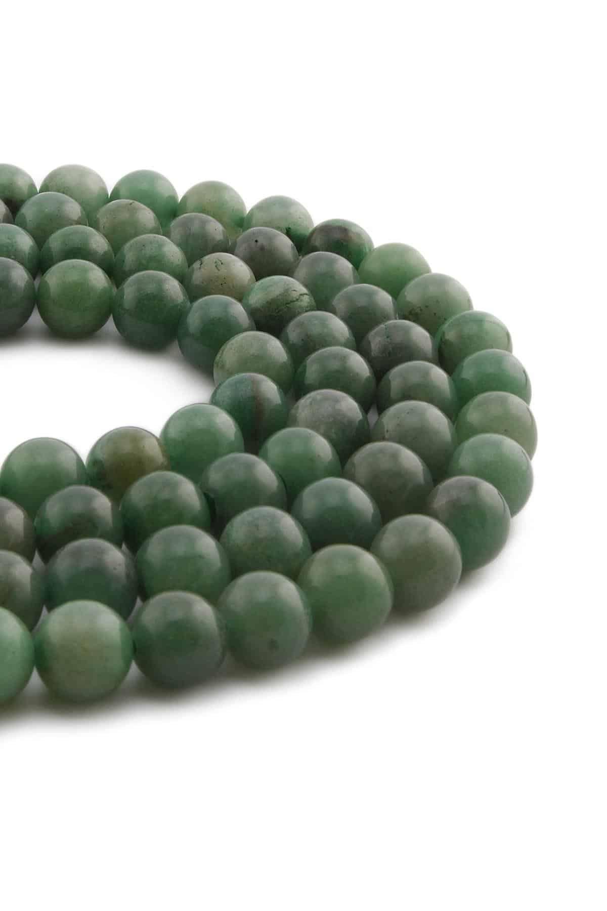 Aventurin Doğal Taş Parlak Küre Kesim 10mm Dizi [B+]