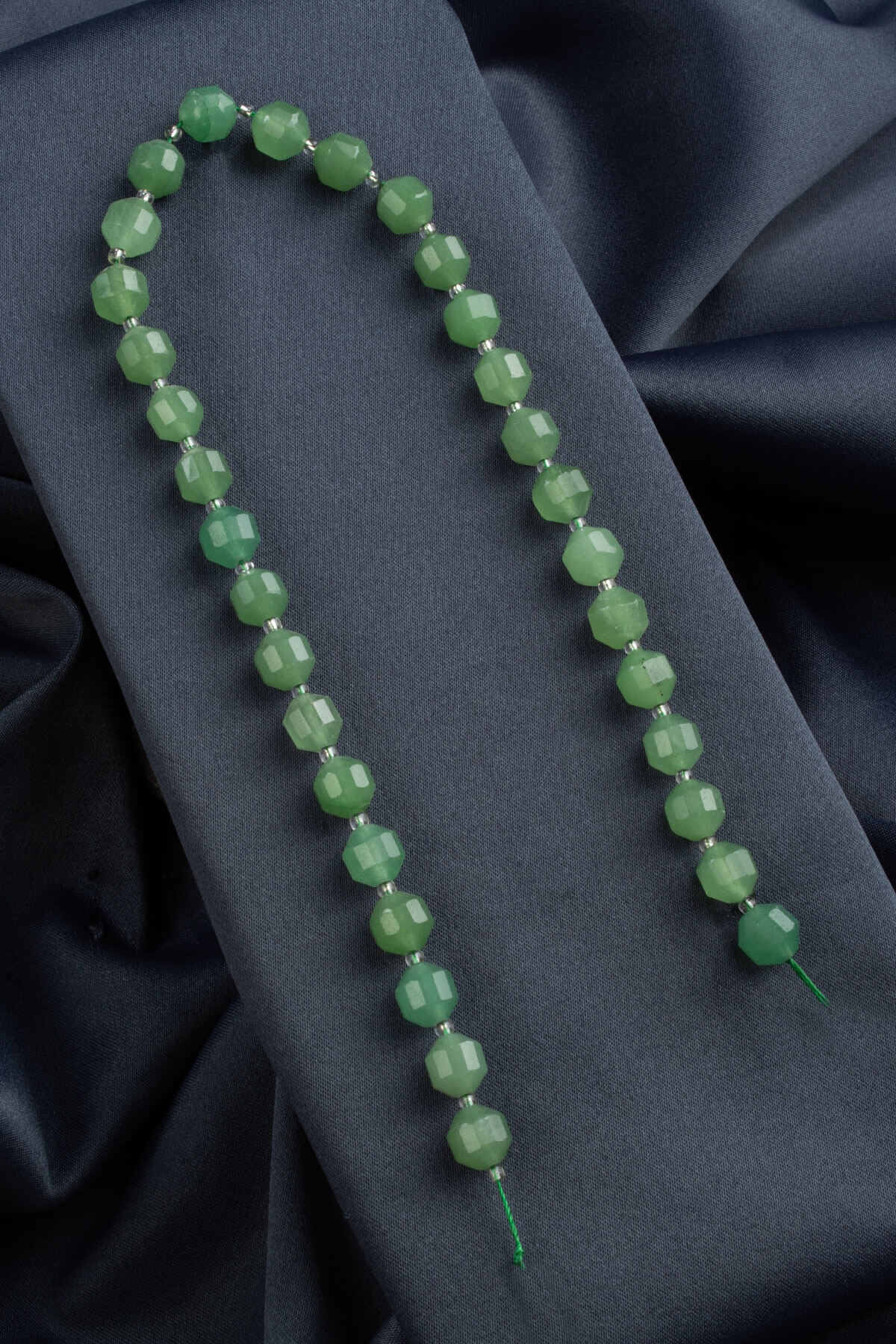 Aventurin Doğal Taş Parlak Yeşil Hegzagonal Kesim 10mm Dizi [AA]