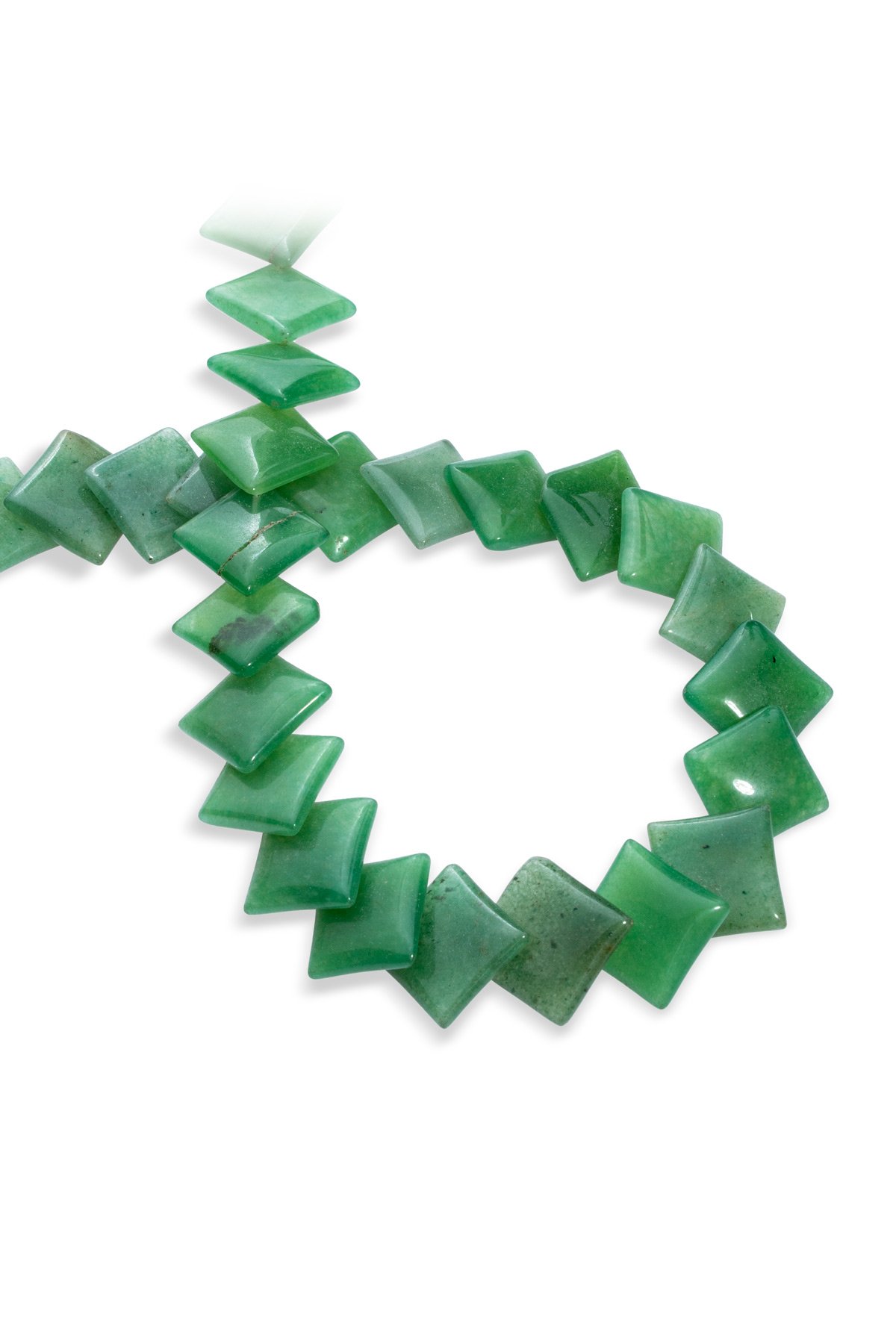 Aventurin Doğal Taş Parlak Yeşil Kare Kesim 16mm Dizi [AA]