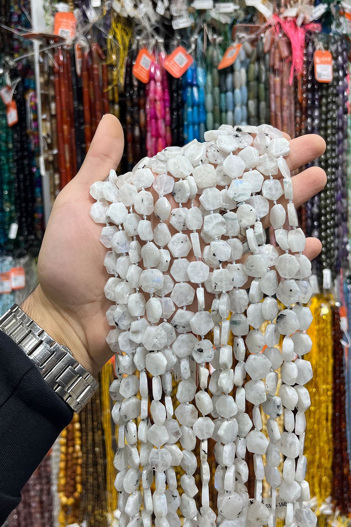 Ay Taşı Doğal Taş Altıgen Kesim 12mm Dizi