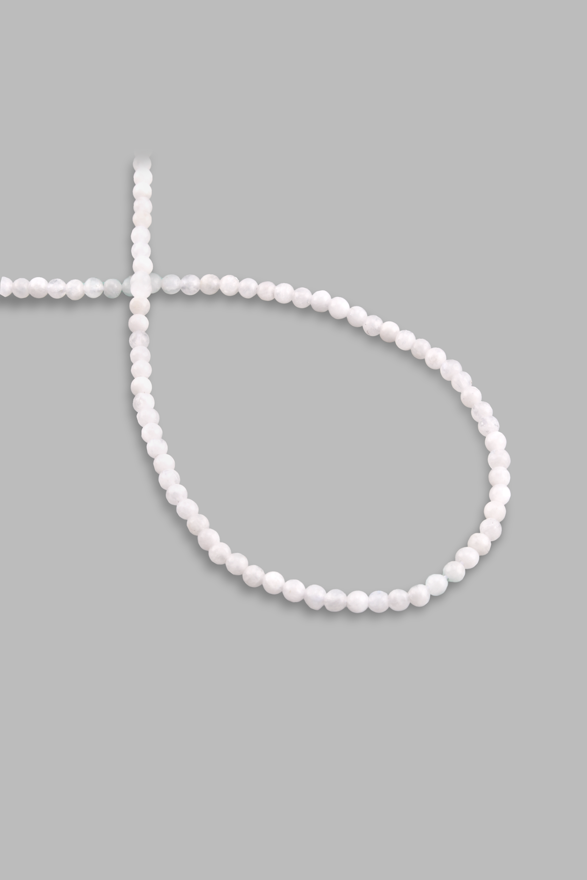 Ay Taşı Doğal Taş Parlak Beyaz Küre Kesim 3mm Dizi