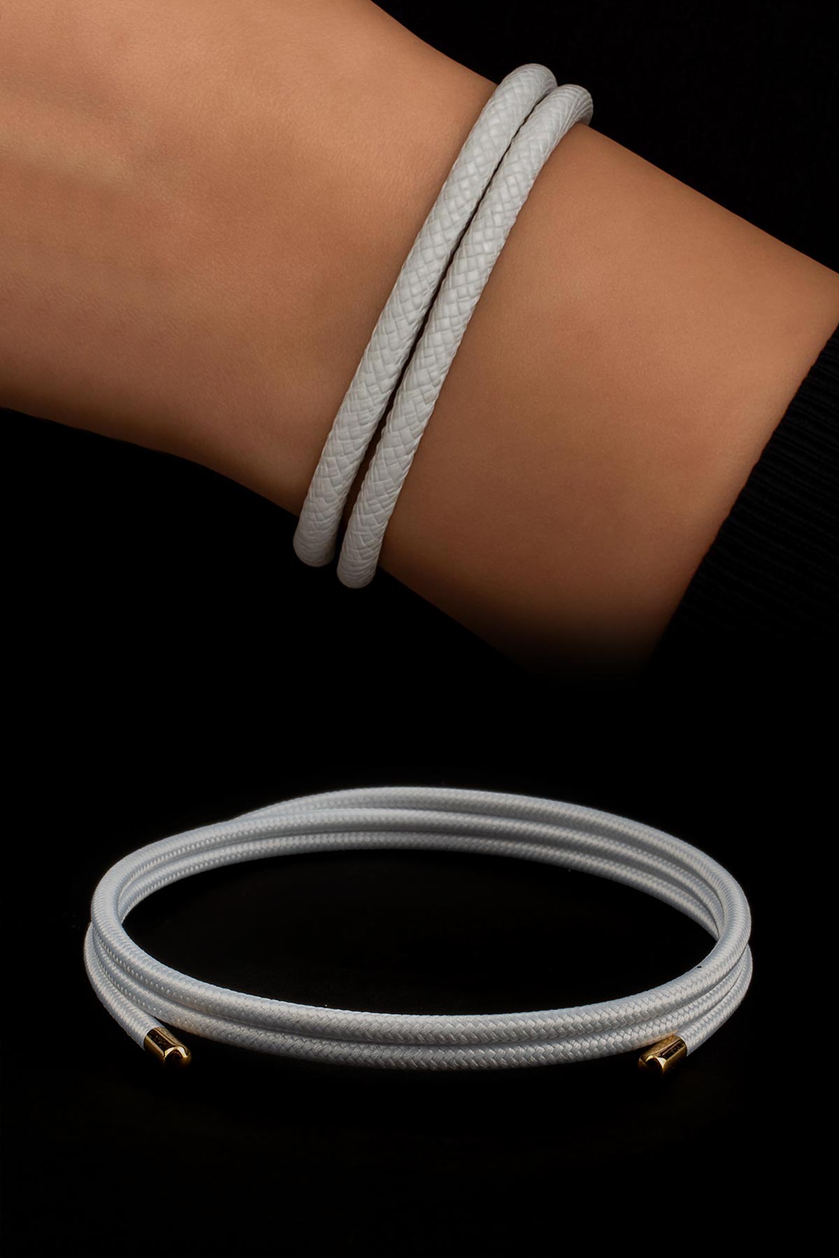 Ayarlanabilir Beyaz Örme Çelik Bileklik