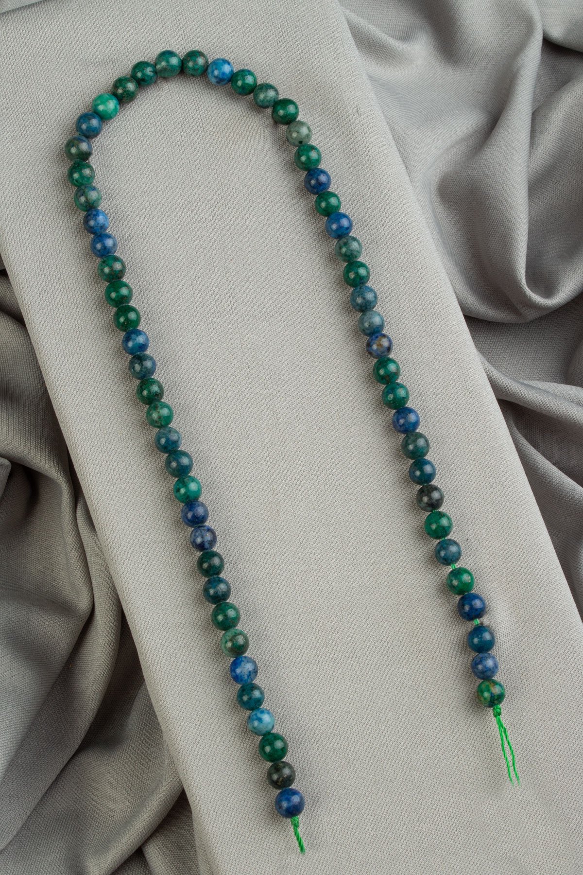 Azurite Natural Stone Shiny Globe Cut 6mm String Of Beads