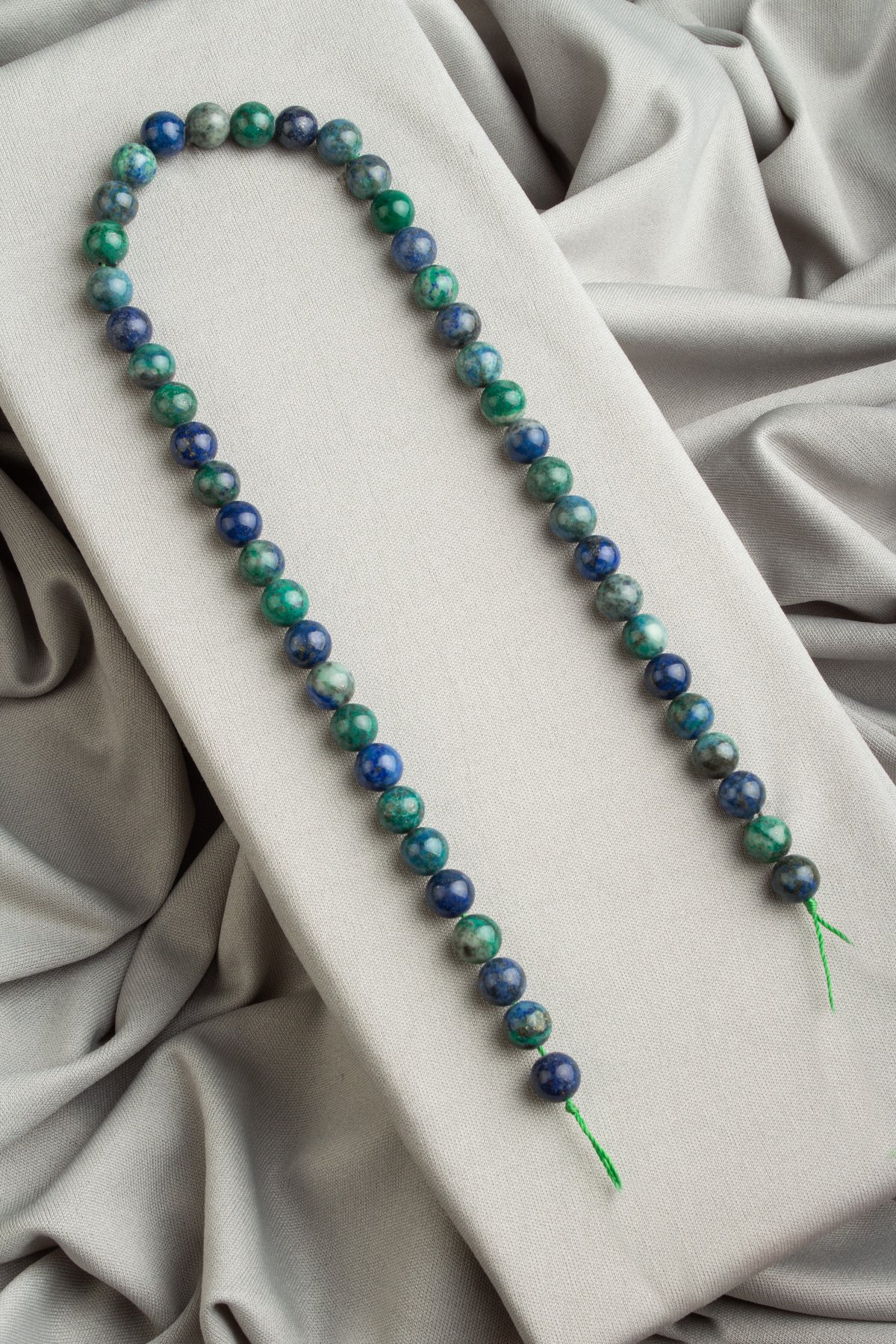 Azurite Natural Stone Shiny Globe Cut 8mm String Of Beads