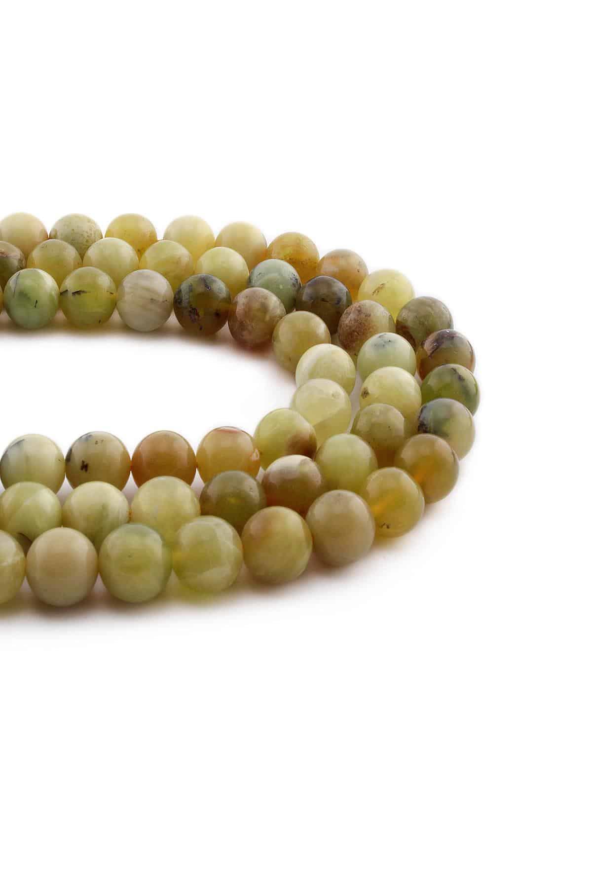 Bal Opal Doğal Taş Küre Kesim 10mm Dizi