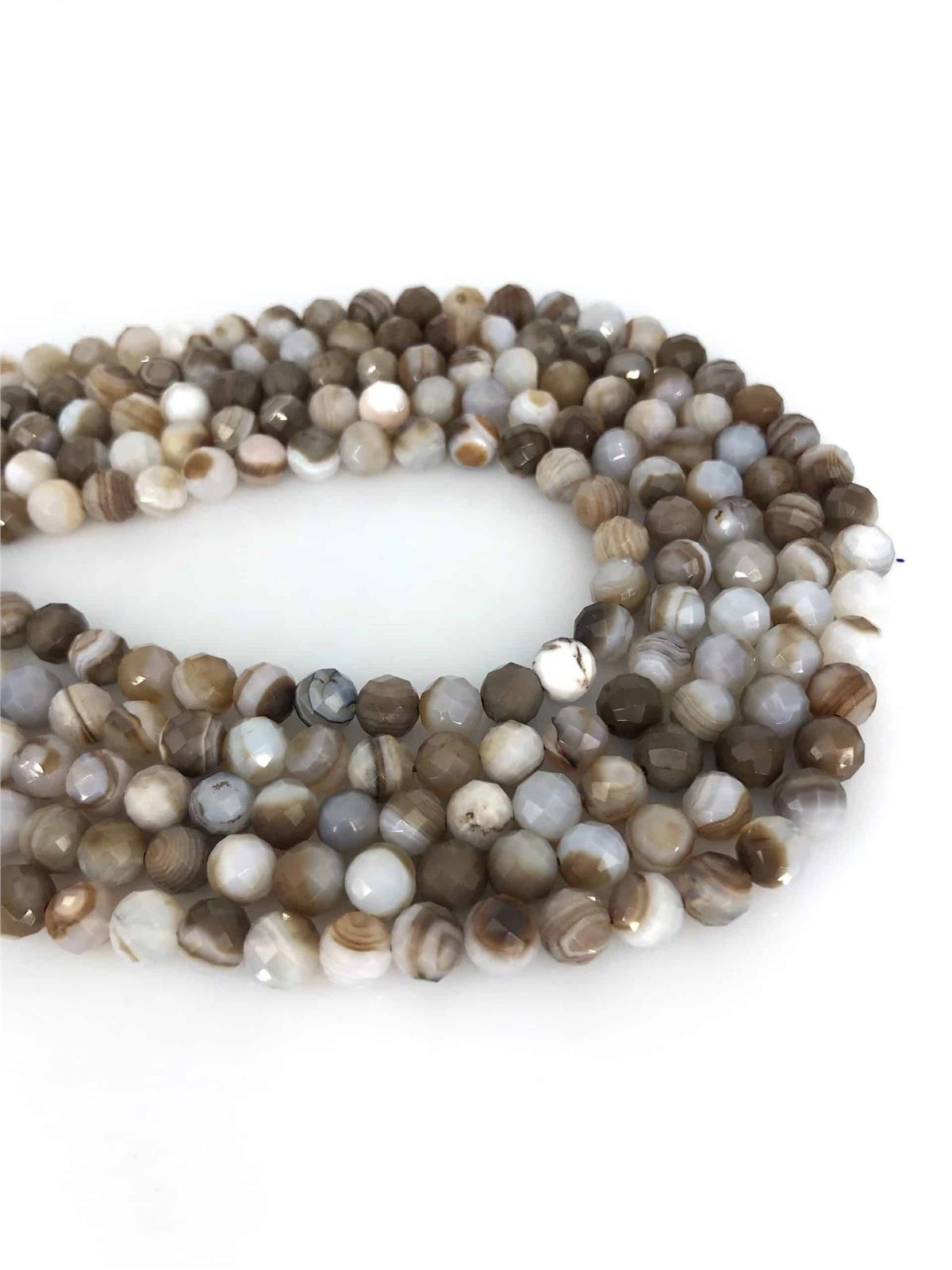 Bolivya Akik Doğal Taş Küre Kristal Kesim 8mm Dizi