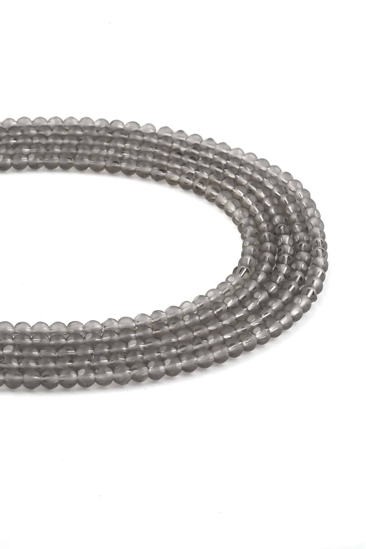 Glass Onyx Brown Chandelier Cut 4mm String Of Beads