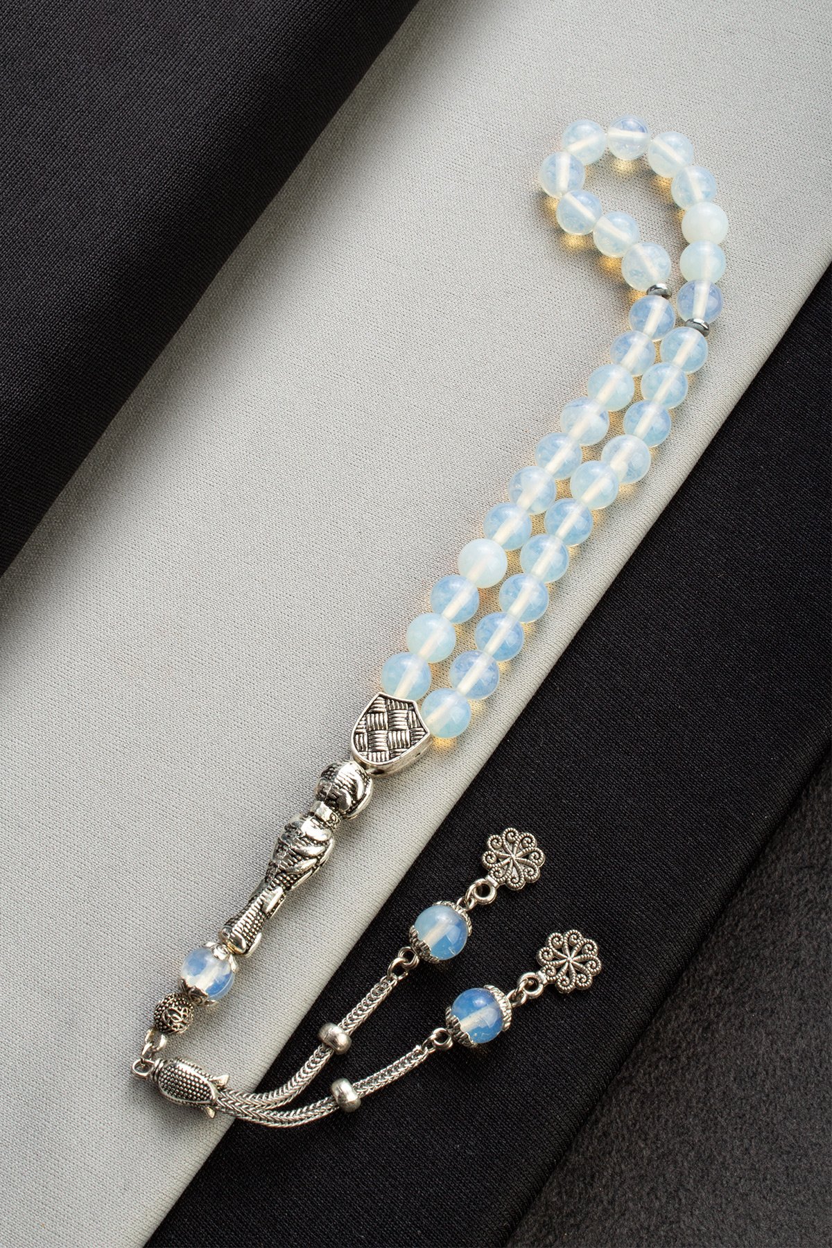 Cam Opal Doğal Taş Küre Kesim 33 lü 8mm Tesbih