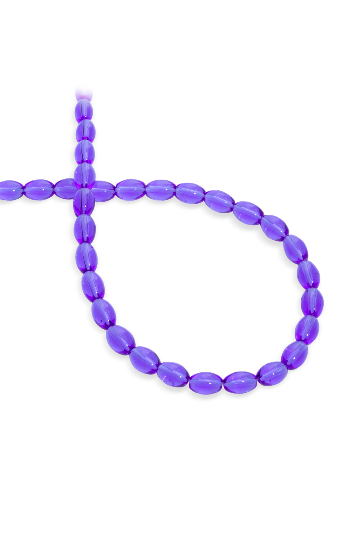 Cam Parlak Açık Lacivert Arpa Kesim 6X9mm Dizi