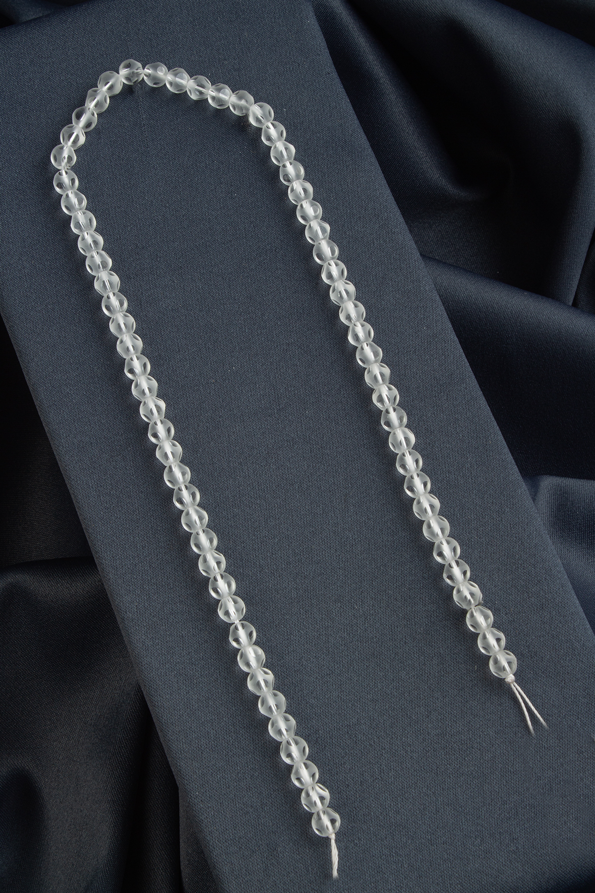 Glass Shiny White Chandelier Cut 6mm String Of Beads