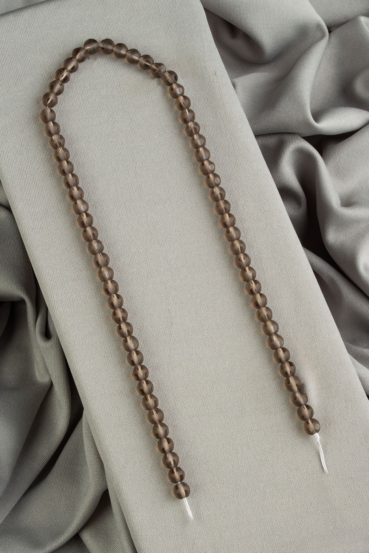 Glass Brown Globe Chandelier Cut 6mm String Of Beads