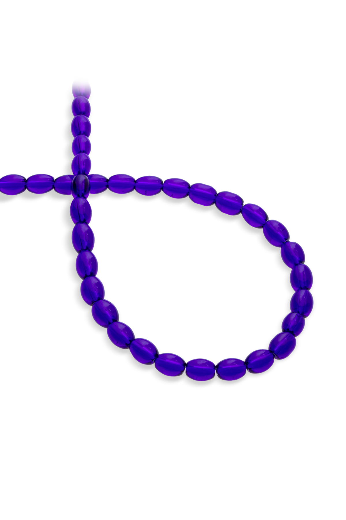 Cam Parlak Koyu Lacivert Arpa Kesim 6X9mm Dizi