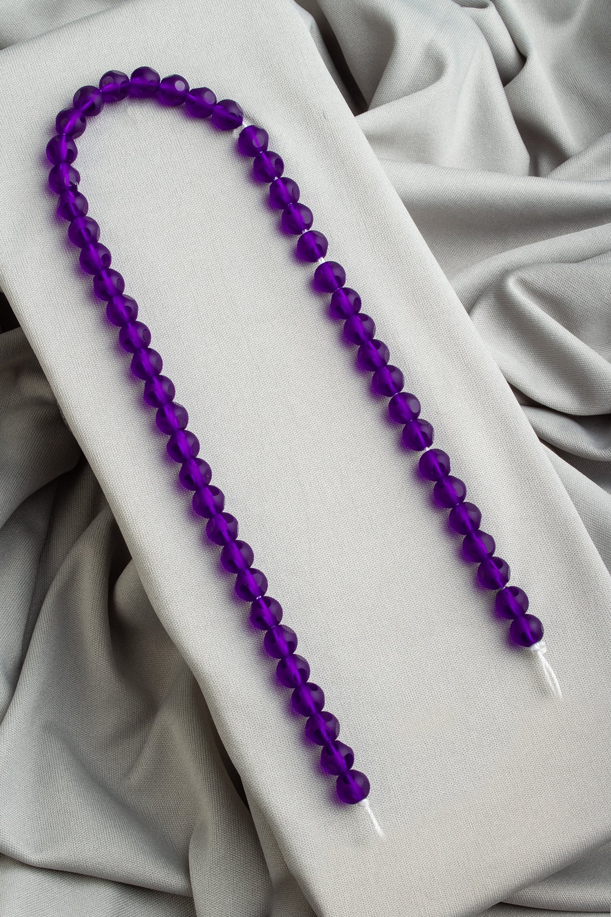 Glass Shiny Navy Blue Globe Chandelier Cut 8mm String Of Beads